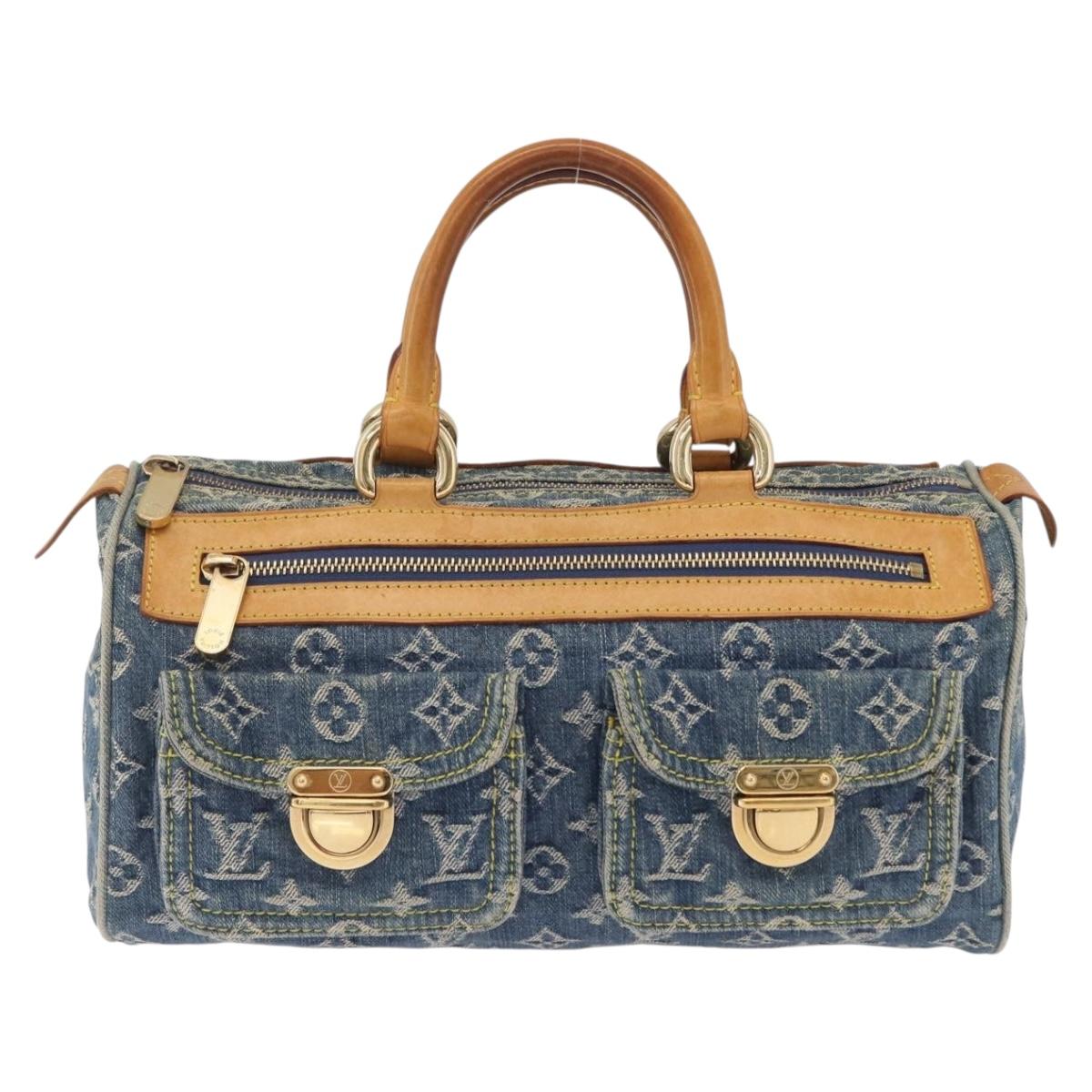 LOUIS VUITTON Monogram Denim Neo Speedy Hand Bag Blue M95019 LV Auth 209688V