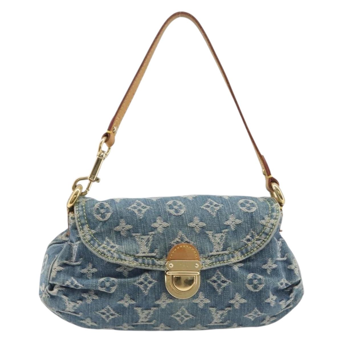 LOUIS VUITTON Monogram Denim Mini Preity Hand Bag Blue M95050 LV Auth 209689V