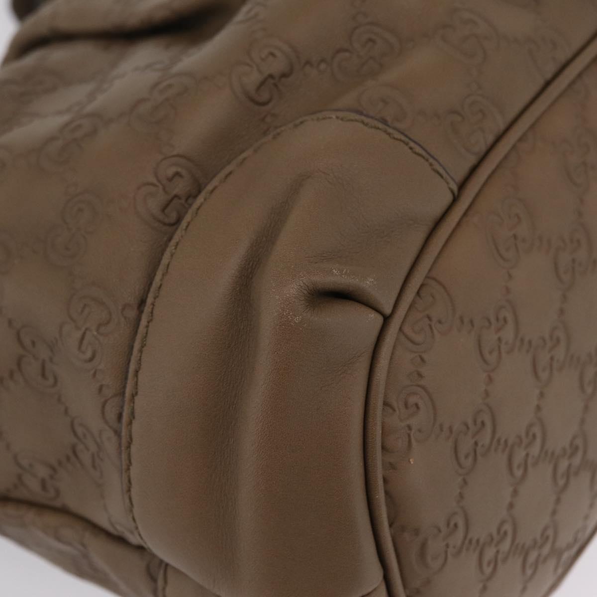 GUCCI GuccissimaGG Sukey Hand Bag Leather Brown Gold Tone 247902 Auth 209691A