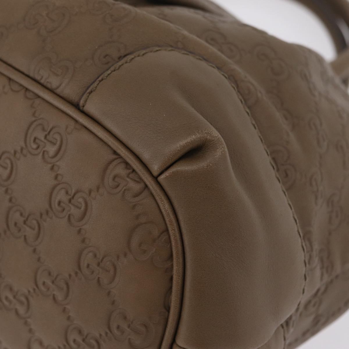 GUCCI GuccissimaGG Sukey Hand Bag Leather Brown Gold Tone 247902 Auth 209691A