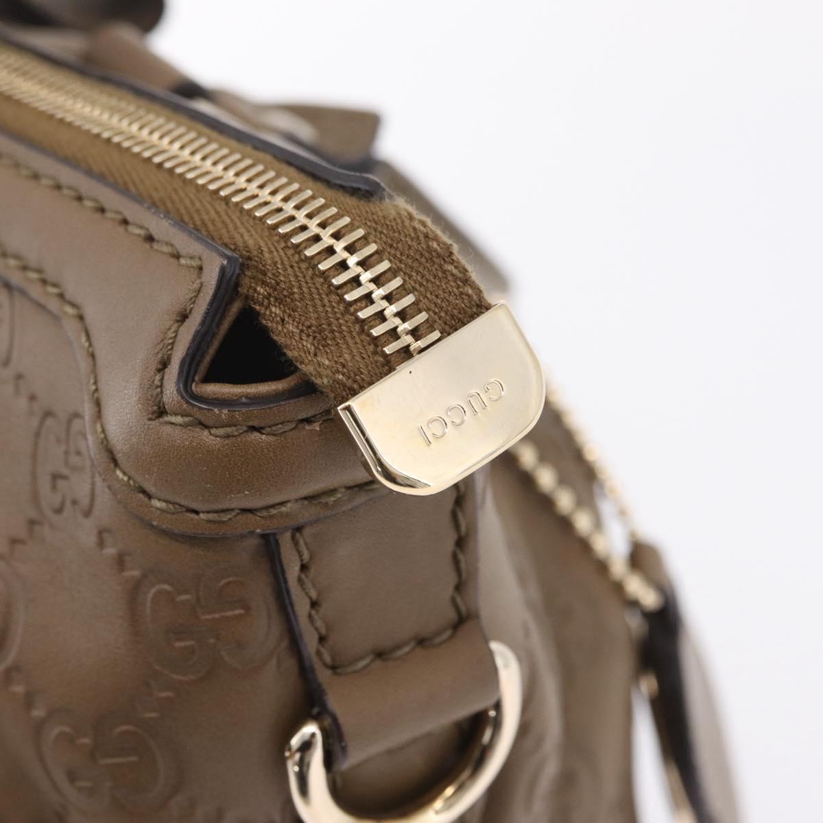 GUCCI GuccissimaGG Sukey Hand Bag Leather Brown Gold Tone 247902 Auth 209691A