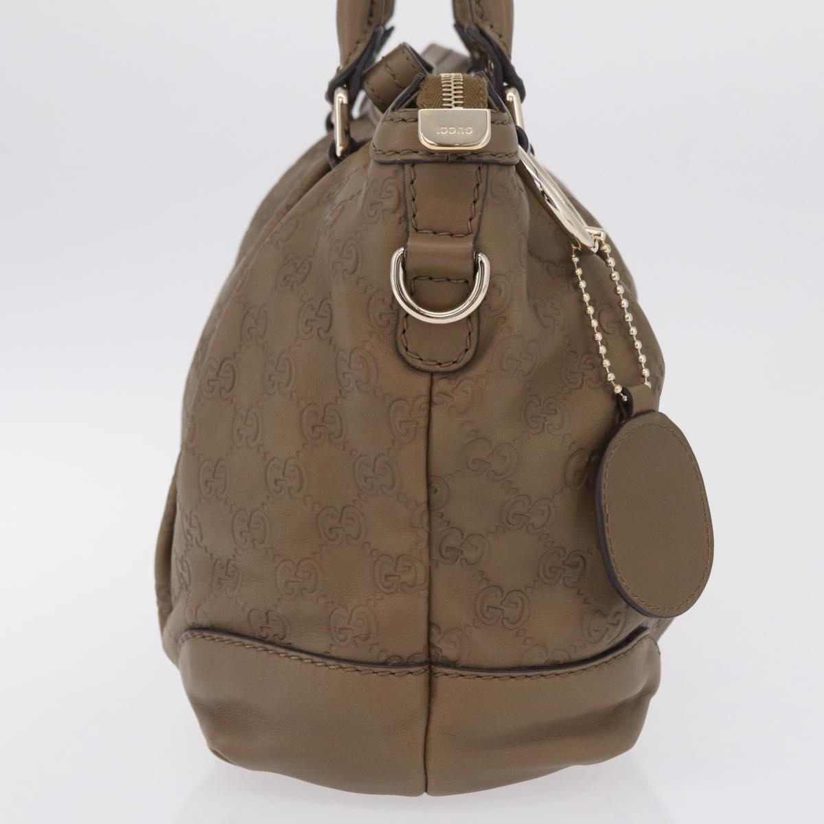 GUCCI GuccissimaGG Sukey Hand Bag Leather Brown Gold Tone 247902 Auth 209691A