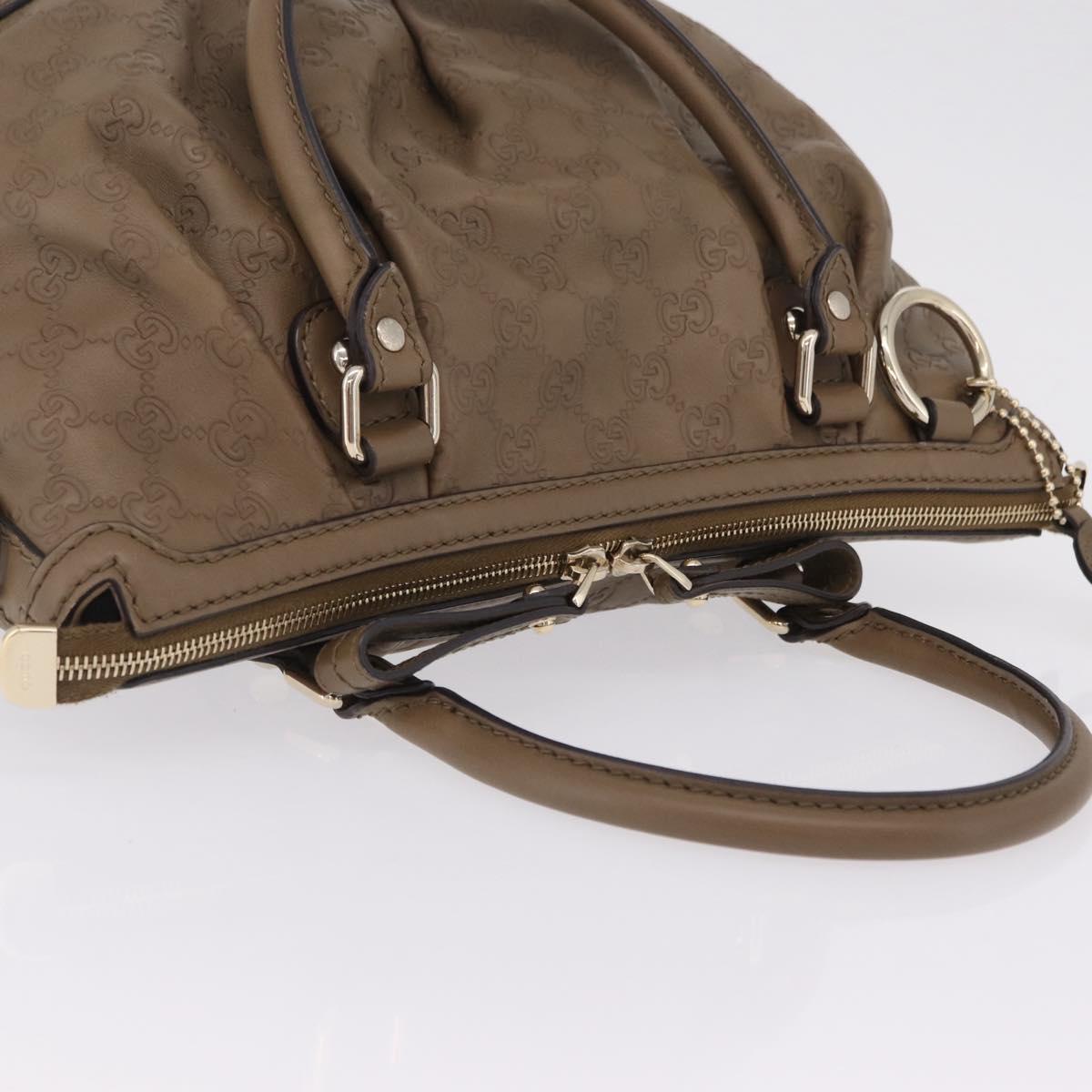 GUCCI GuccissimaGG Sukey Hand Bag Leather Brown Gold Tone 247902 Auth 209691A