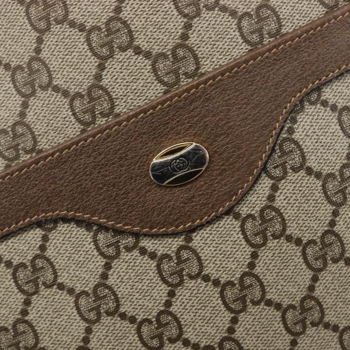 GUCCI GG Supreme Web Sherry Line Tote Bag PVC Beige Gold 39 02 003 Auth 209692A