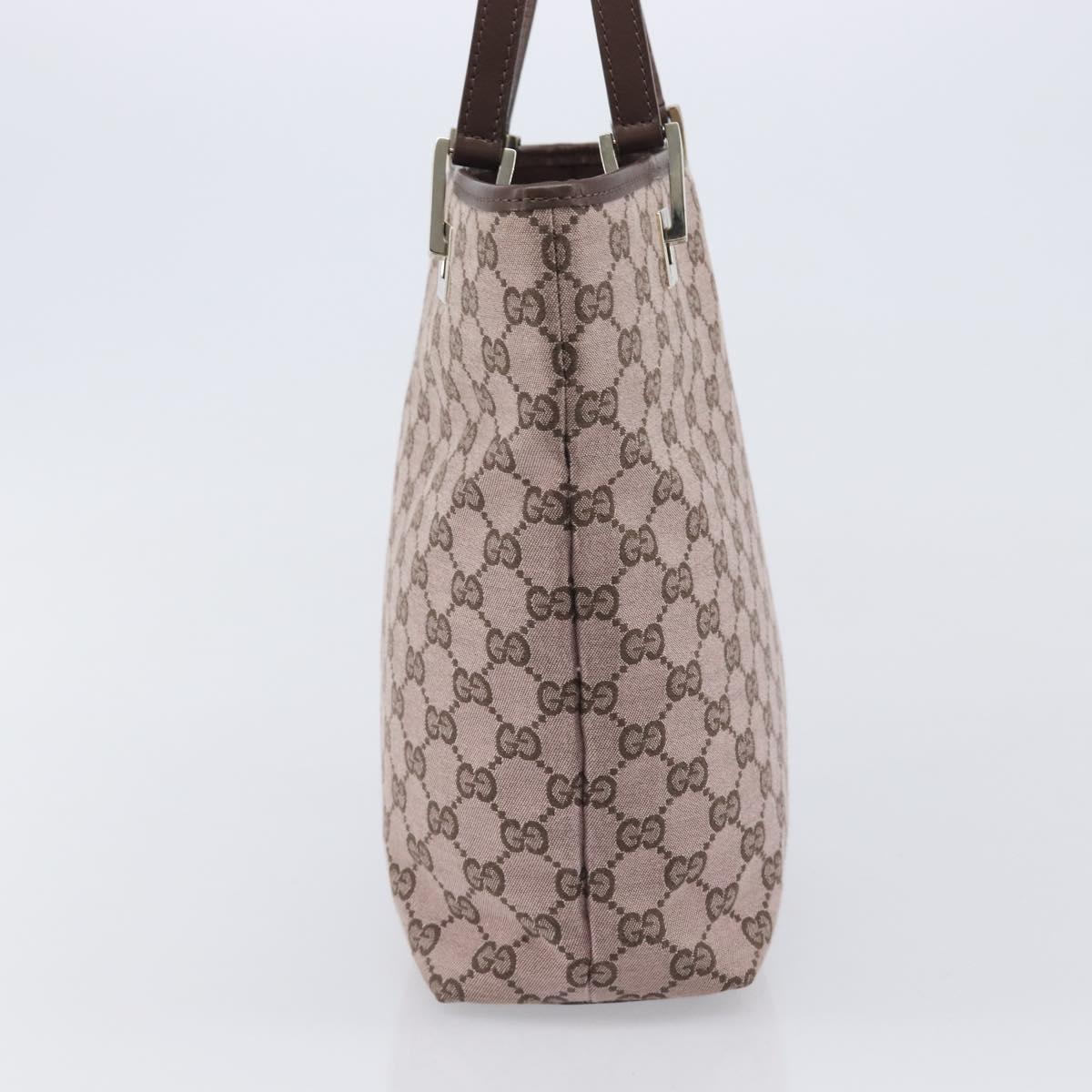 GUCCI GG Canvas Tote Bag Pink Gold Tone 002 1099 Auth 209694