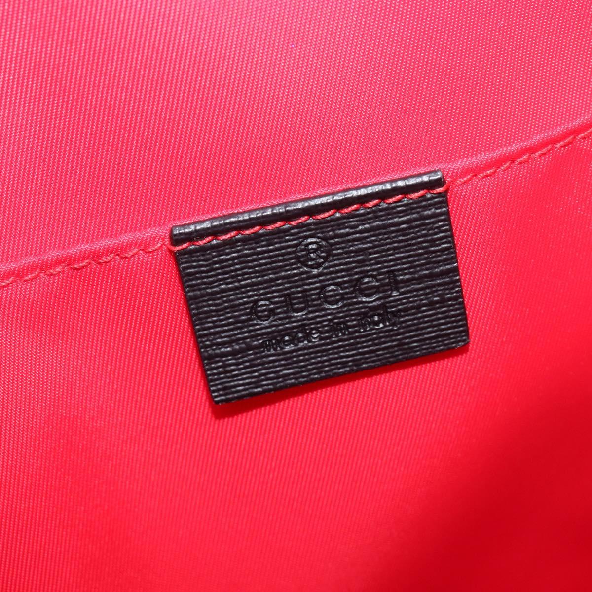 GUCCI GG Supreme Childrens Hand Bag PVC Beige Red 664083 Auth 209696M