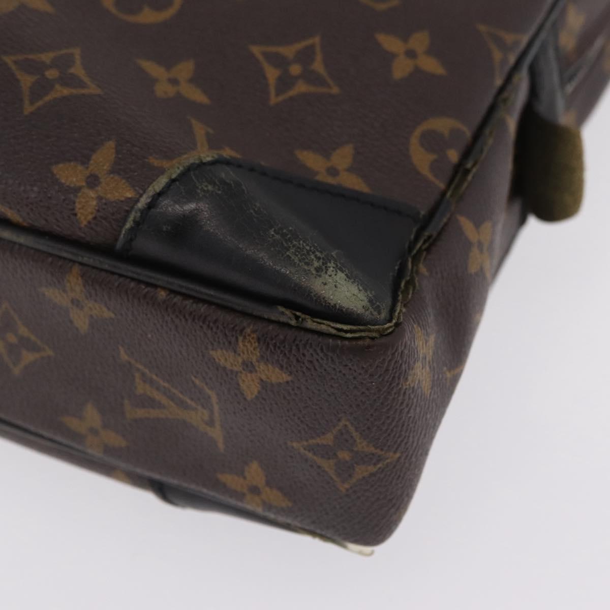 LOUIS VUITTON Monogram Macassar Porte Documents Voyage Bag M52005 LV Auth 209702