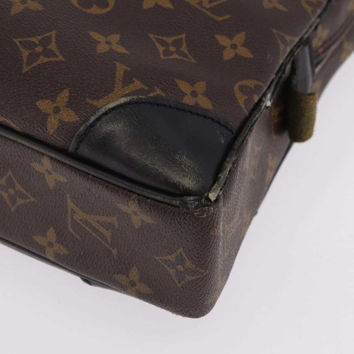 LOUIS VUITTON Monogram Macassar Porte Documents Voyage Bag M52005 LV Auth 209702