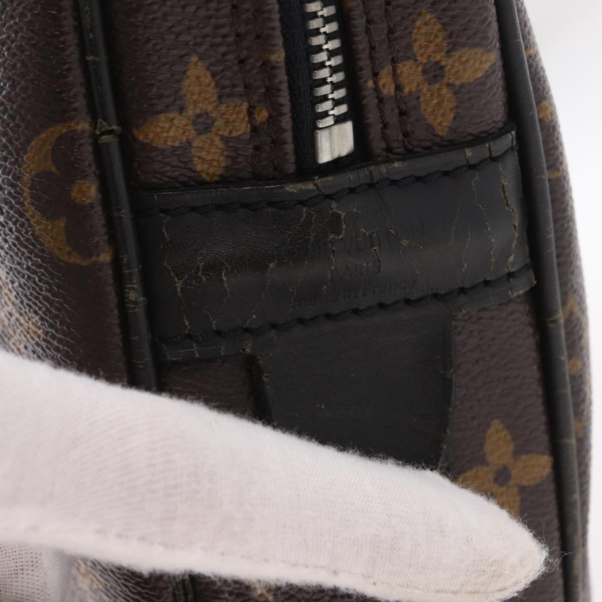 LOUIS VUITTON Monogram Macassar Porte Documents Voyage Bag M52005 LV Auth 209702