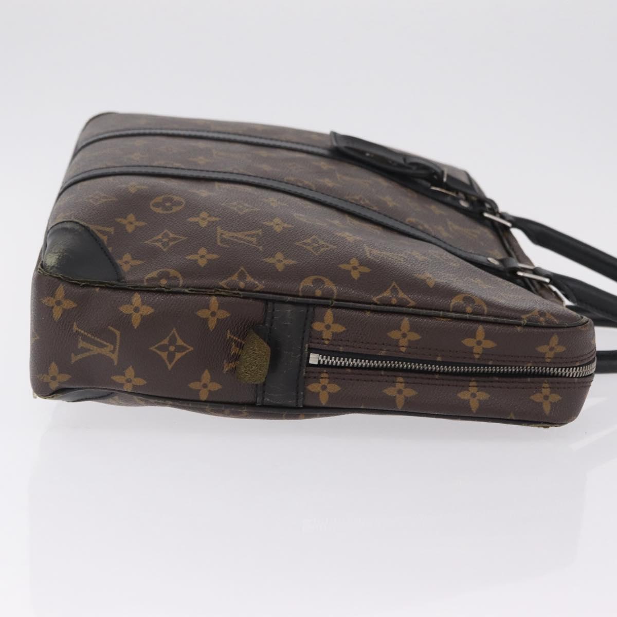 LOUIS VUITTON Monogram Macassar Porte Documents Voyage Bag M52005 LV Auth 209702