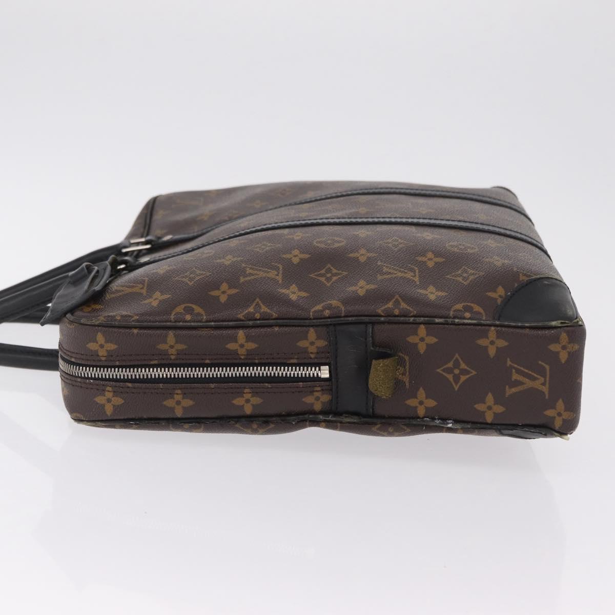 LOUIS VUITTON Monogram Macassar Porte Documents Voyage Bag M52005 LV Auth 209702