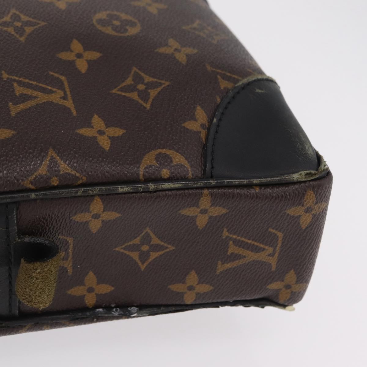 LOUIS VUITTON Monogram Macassar Porte Documents Voyage Bag M52005 LV Auth 209702