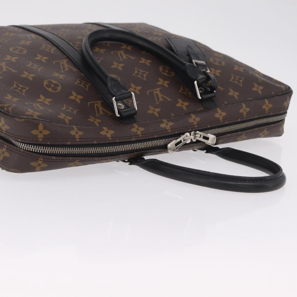 LOUIS VUITTON Monogram Macassar Porte Documents Voyage Bag M52005 LV Auth 209702