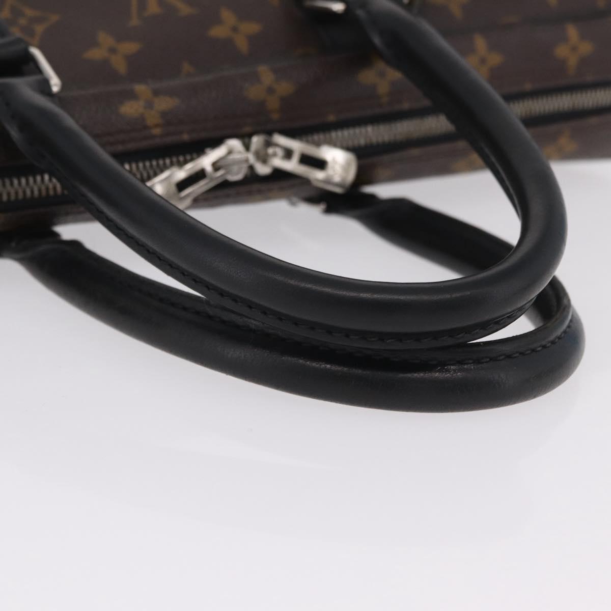 LOUIS VUITTON Monogram Macassar Porte Documents Voyage Bag M52005 LV Auth 209702