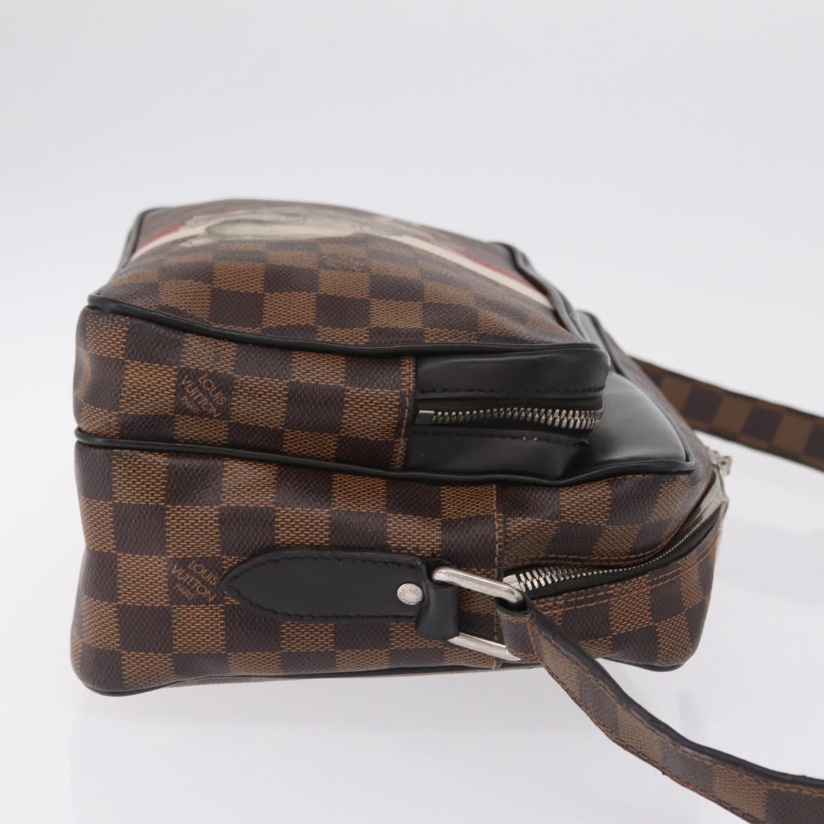 LOUIS VUITTON Damier Ebene Chapman Brothers Nile PM Bag N42704 LV Auth 209703A