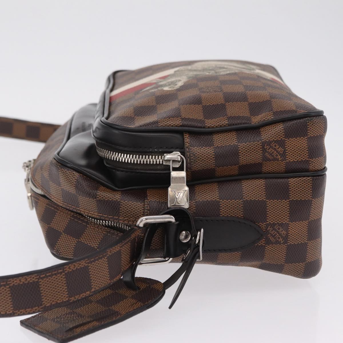 LOUIS VUITTON Damier Ebene Chapman Brothers Nile PM Bag N42704 LV Auth 209703A