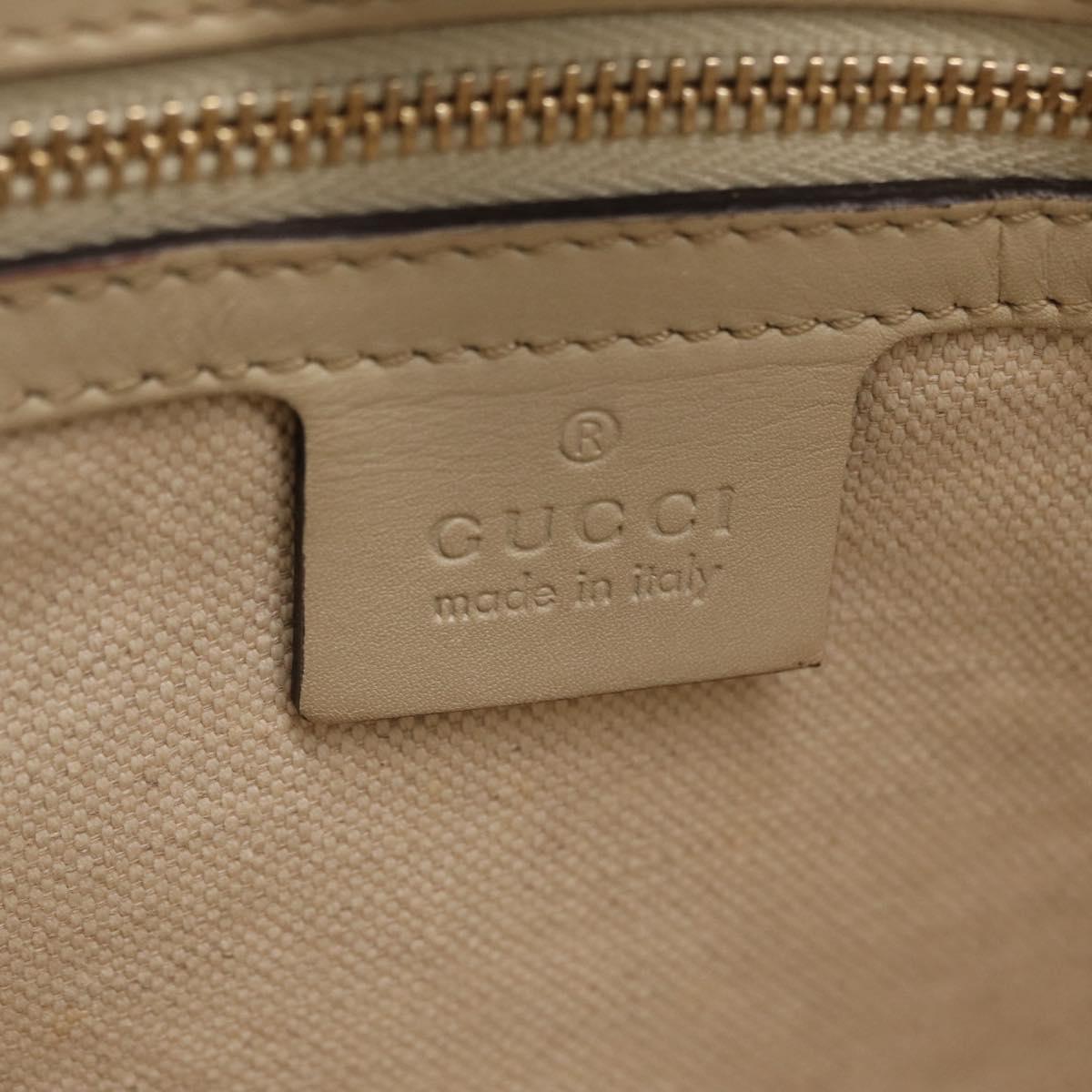 GUCCI GG Canvas Web Sherry Line Princi Tote Bag Beige Gold 257062 Auth 209706A