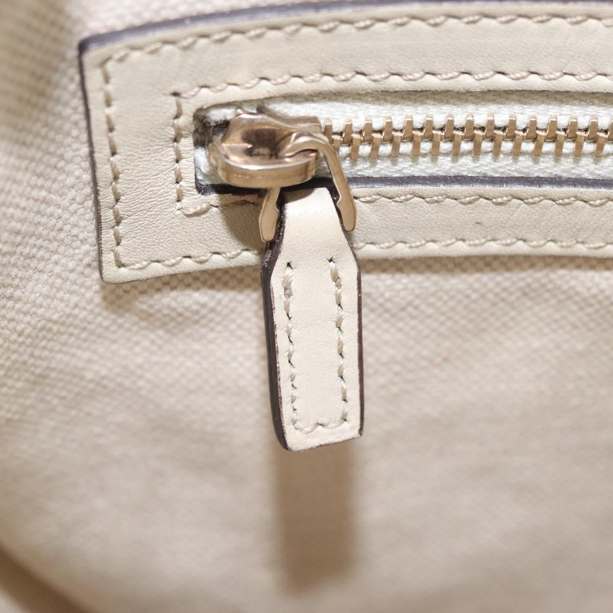 GUCCI GG Canvas Web Sherry Line Princi Tote Bag Beige Gold 257062 Auth 209706A