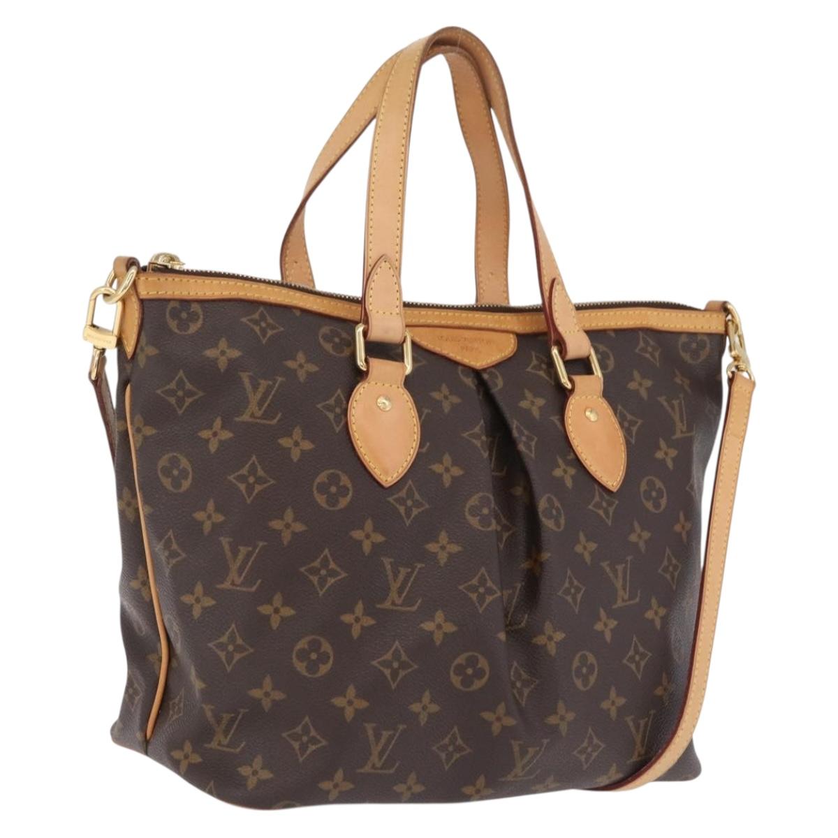 LOUIS VUITTON Monogram Palermo PM Tote Bag M40145 LV Auth 209707V