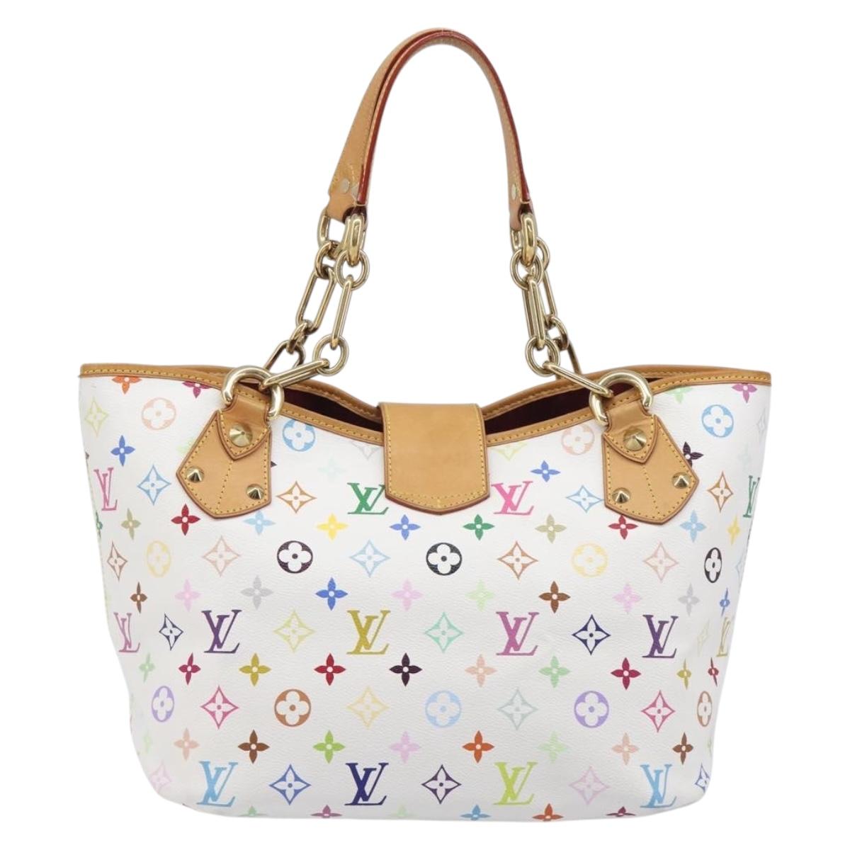 LOUIS VUITTON Monogram Multicolor Annie GM Tote Bag White M40303 LV Auth 209711V