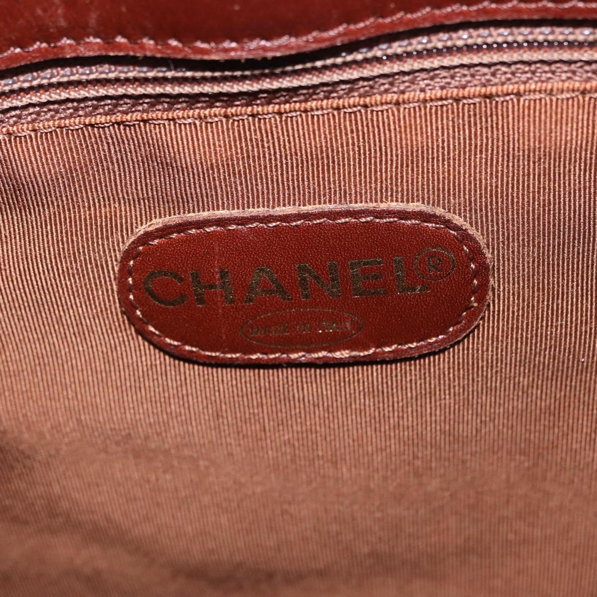 CHANEL Tote Bag Canvas Beige Gold Tone CC Auth 209717