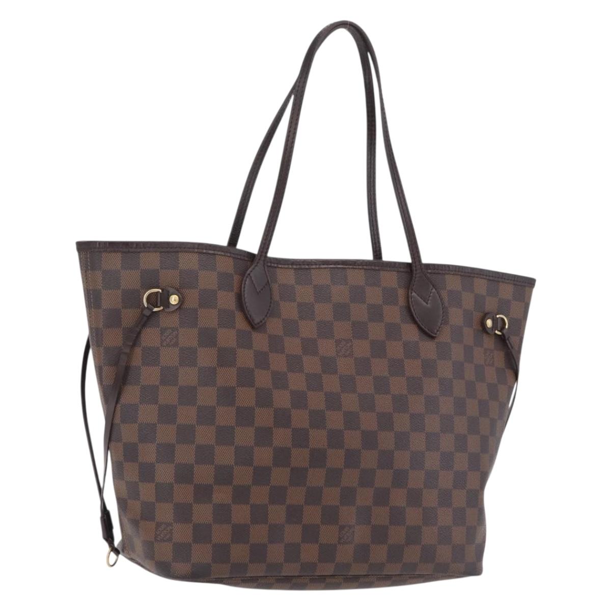 LOUIS VUITTON Damier Ebene Neverfull MM Tote Bag N51105 LV Auth 209720A