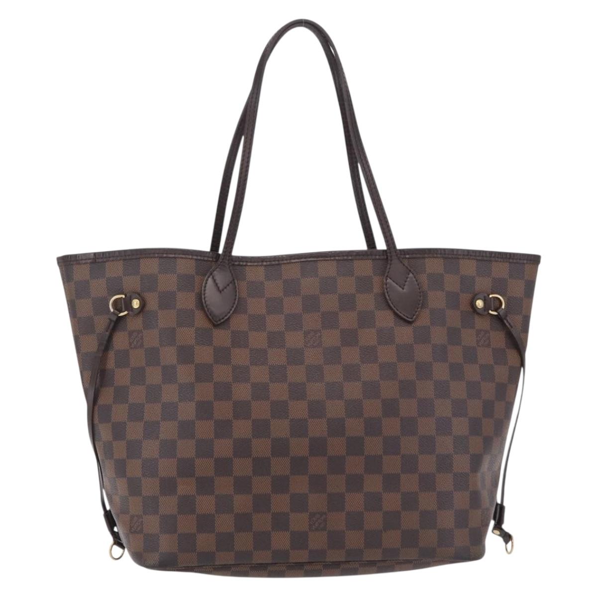 LOUIS VUITTON Damier Ebene Neverfull MM Tote Bag N51105 LV Auth 209720A