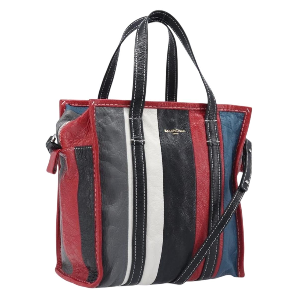 Balenciaga Bazaar Shopper S Tote Bag Leather 2way Multicolor 443096 Auth 209729A
