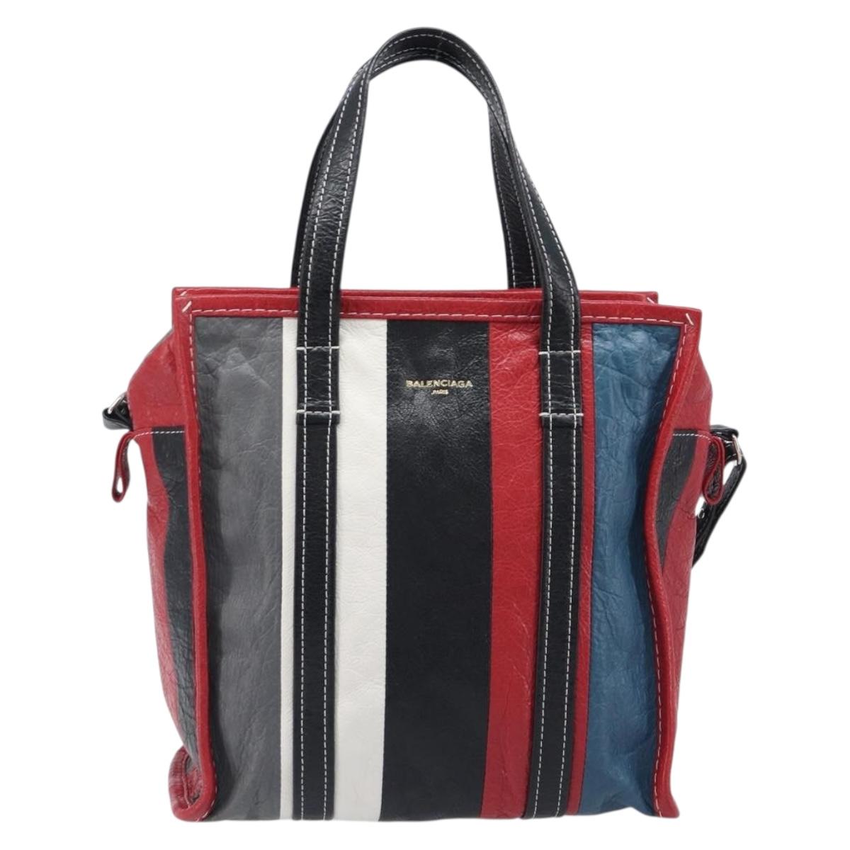 Balenciaga Bazaar Shopper S Tote Bag Leather 2way Multicolor 443096 Auth 209729A