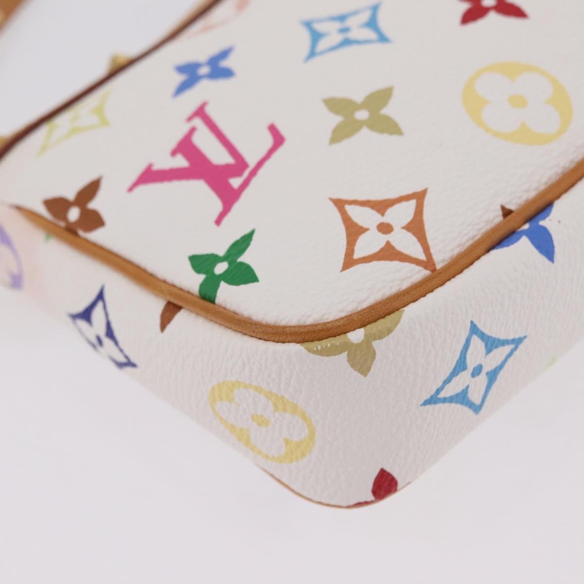 LOUIS VUITTON Multicolor Pochette Accessoires Pouch White M92649 Auth 209732SAV