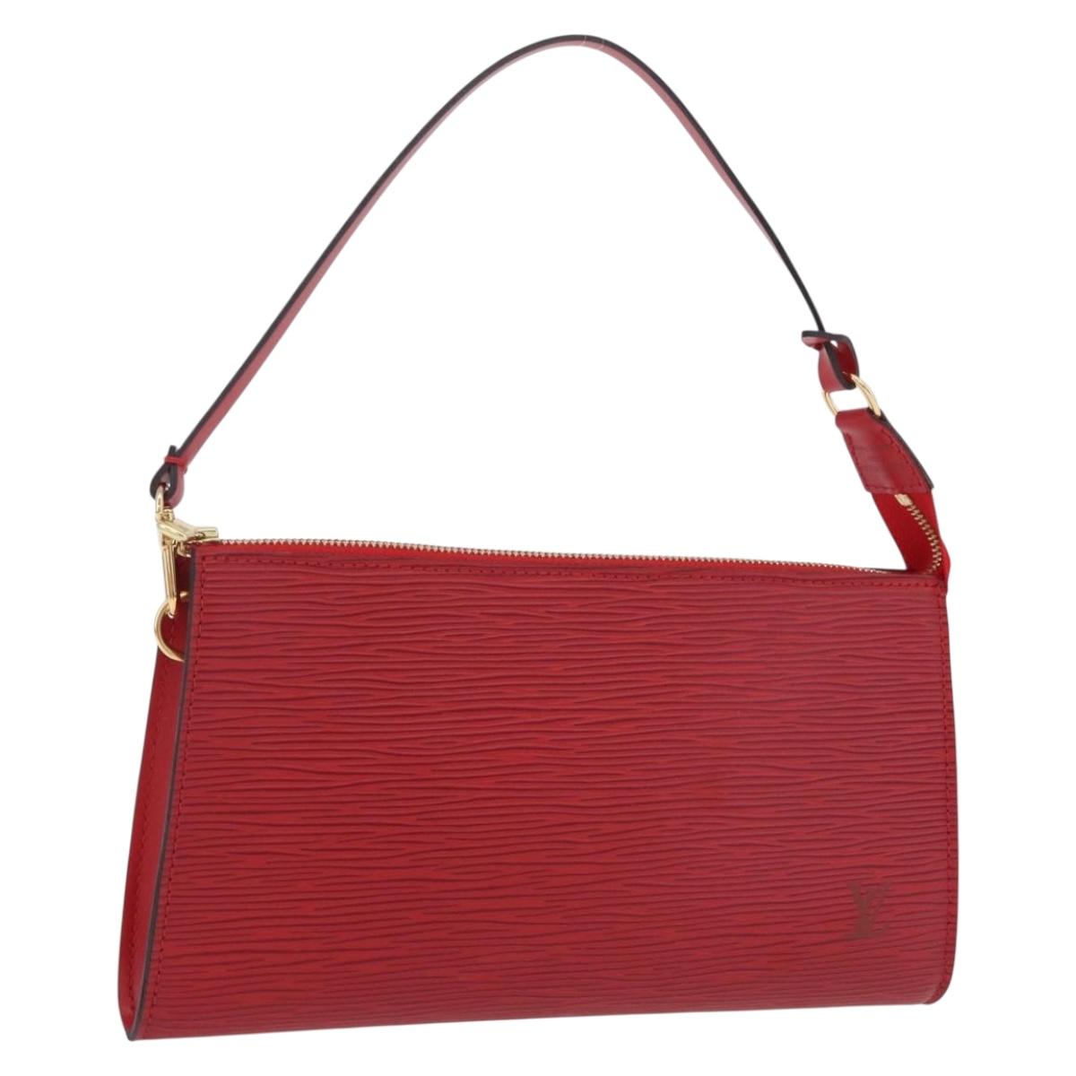 LOUIS VUITTON Epi Pochette Accessoires Accessory Pouch Red M52947 Auth 209733V
