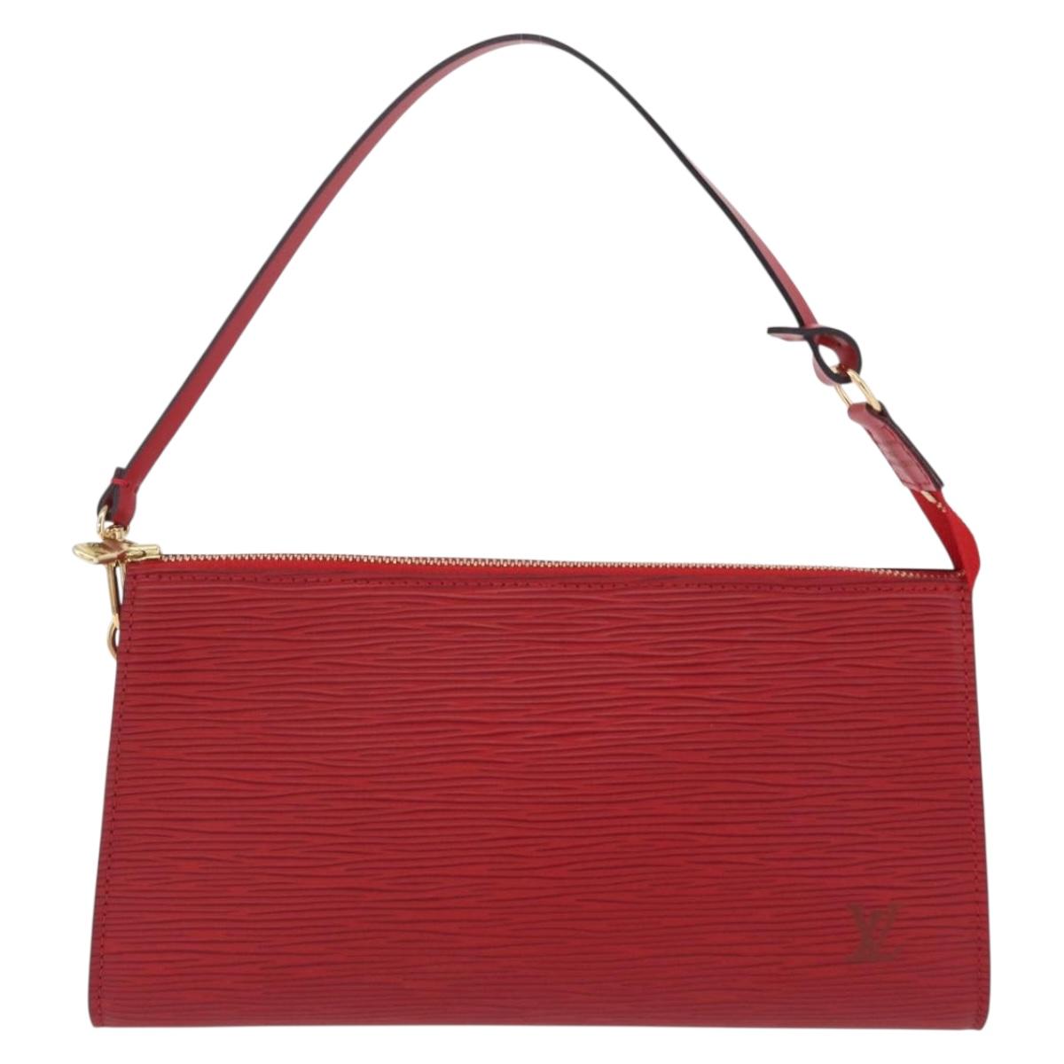 LOUIS VUITTON Epi Pochette Accessoires Accessory Pouch Red M52947 Auth 209733V
