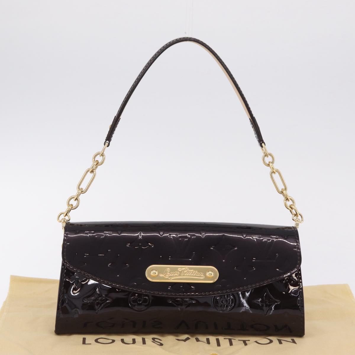 LOUIS VUITTON Monogram Vernis Sunset Bluebird Bag Amarante M93542 Auth 209737V