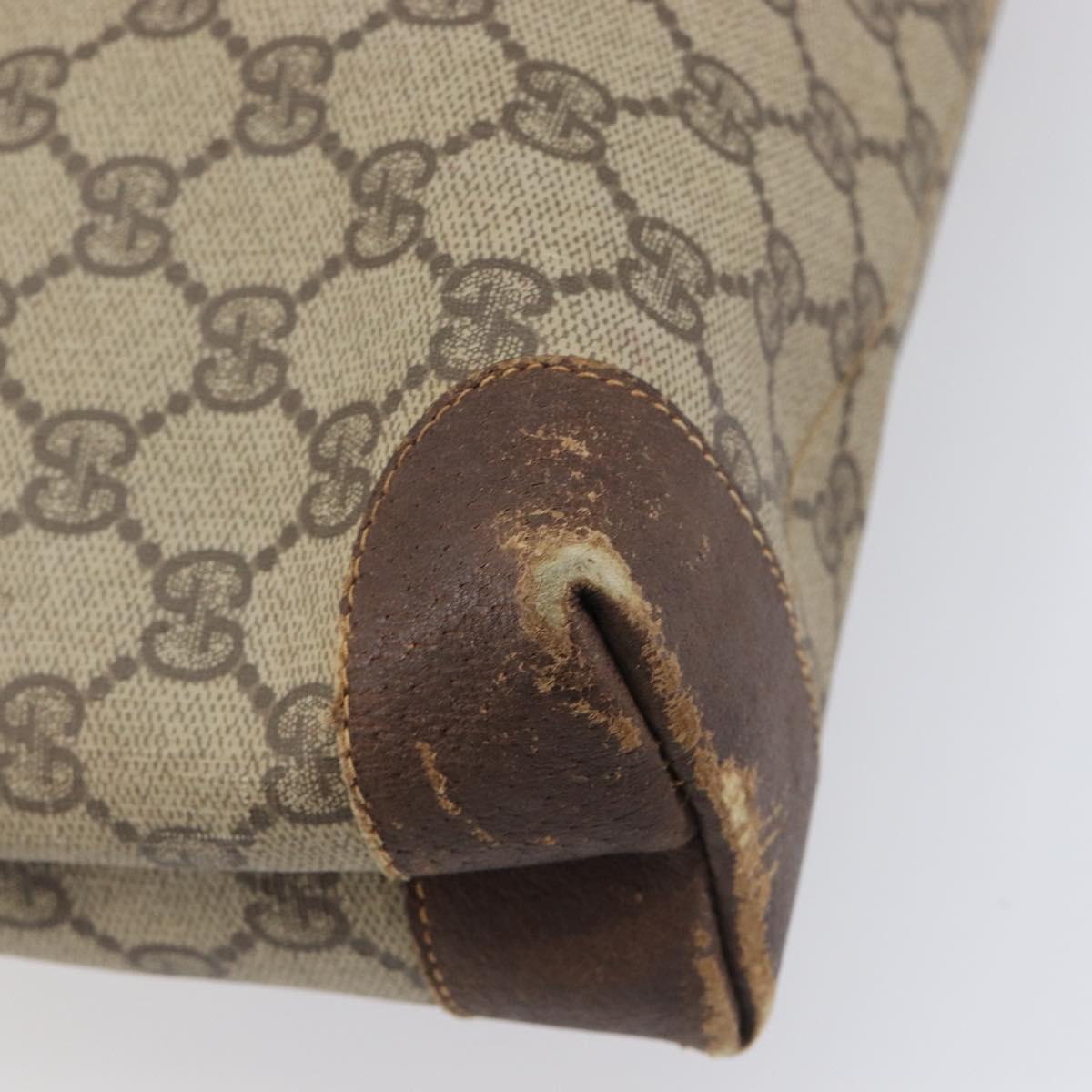 GUCCI GG Supreme Web Sherry Line Tote Bag PVC Beige 002 983 0163 Auth 209738