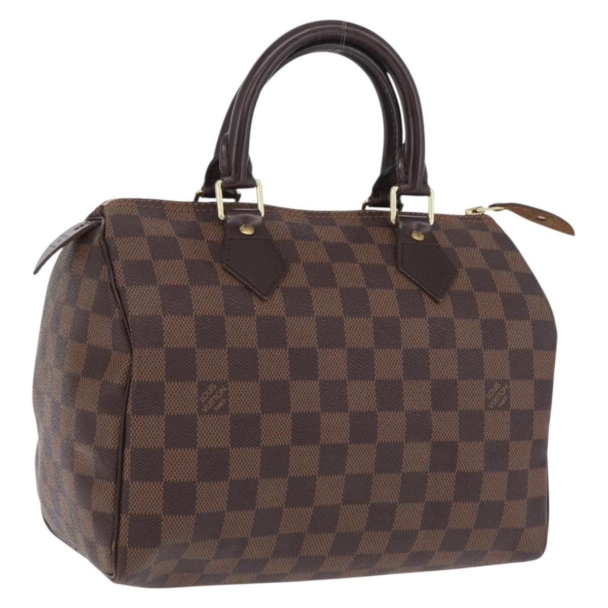 LOUIS VUITTON Damier Ebene Speedy 25 Hand Bag N41532 LV Auth 209739V