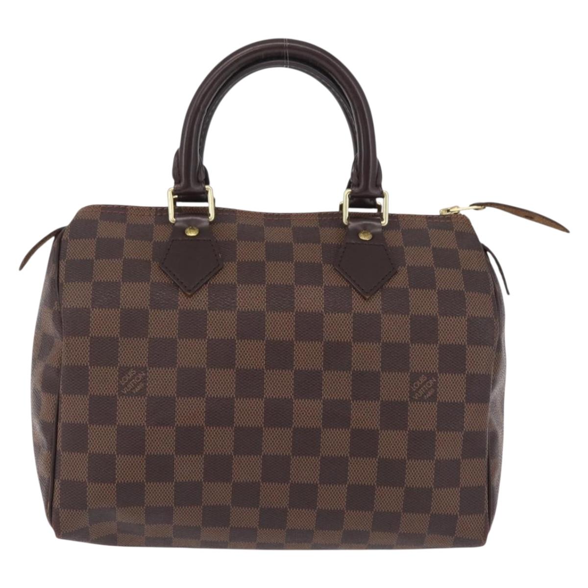 LOUIS VUITTON Damier Ebene Speedy 25 Hand Bag N41532 LV Auth 209739V