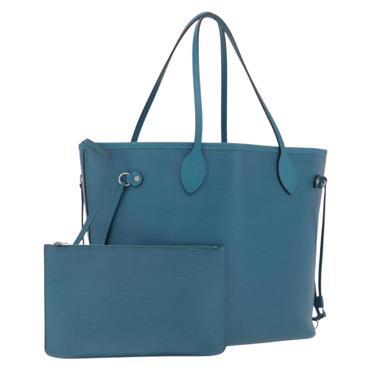 LOUIS VUITTON Epi Neverfull MM Tote Bag cyan M40930 LV Auth 209742V