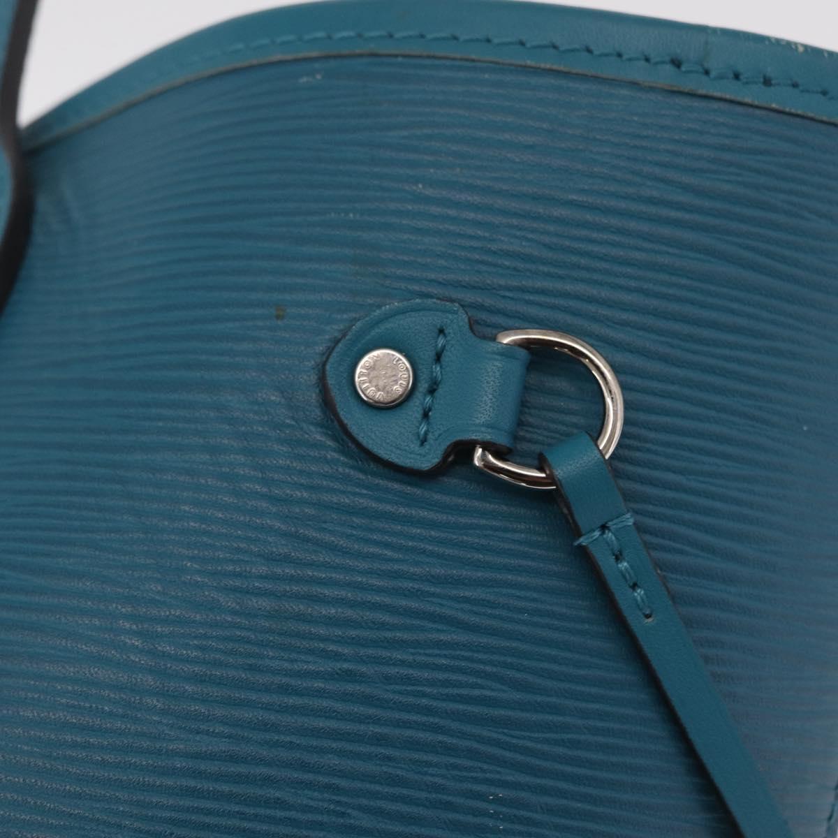 LOUIS VUITTON Epi Neverfull MM Tote Bag cyan M40930 LV Auth 209742V