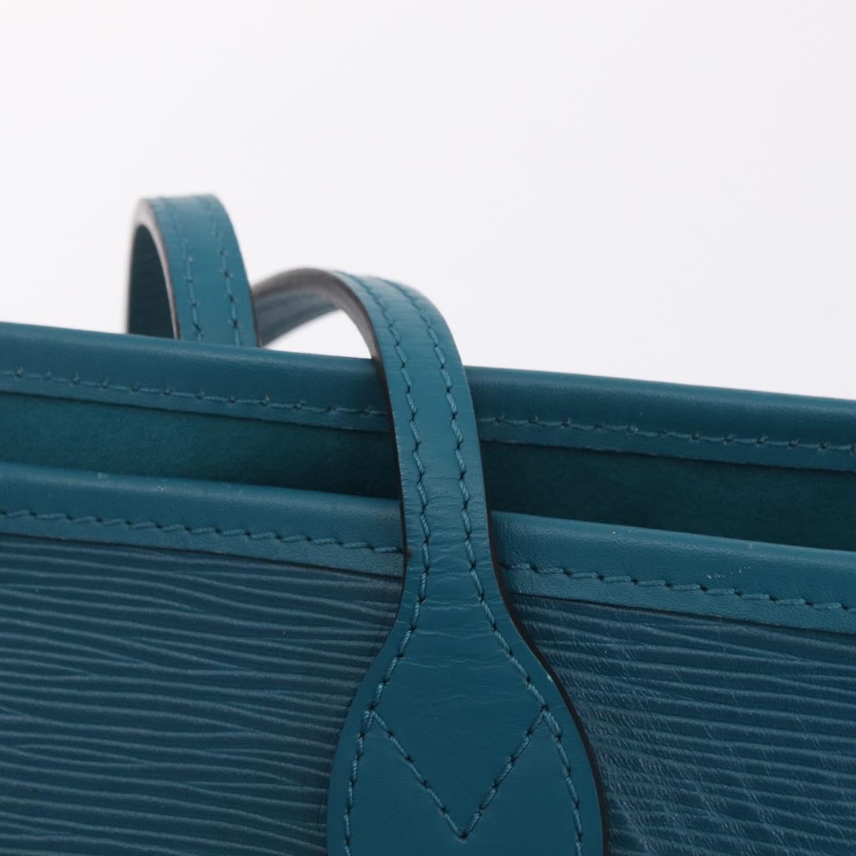LOUIS VUITTON Epi Neverfull MM Tote Bag cyan M40930 LV Auth 209742V