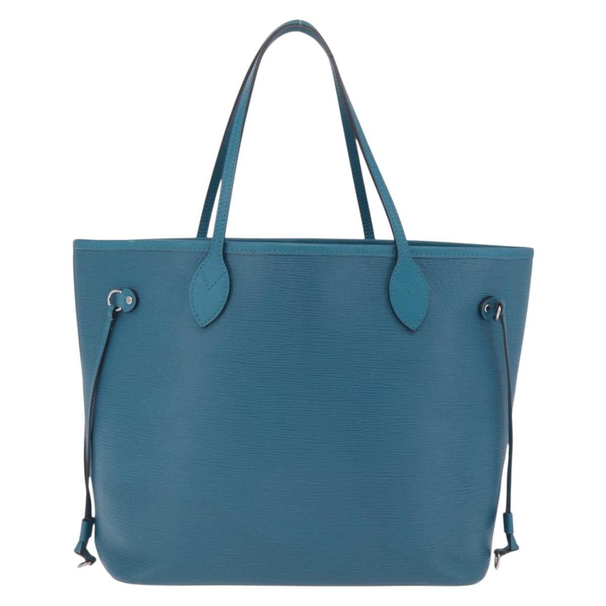 LOUIS VUITTON Epi Neverfull MM Tote Bag cyan M40930 LV Auth 209742V
