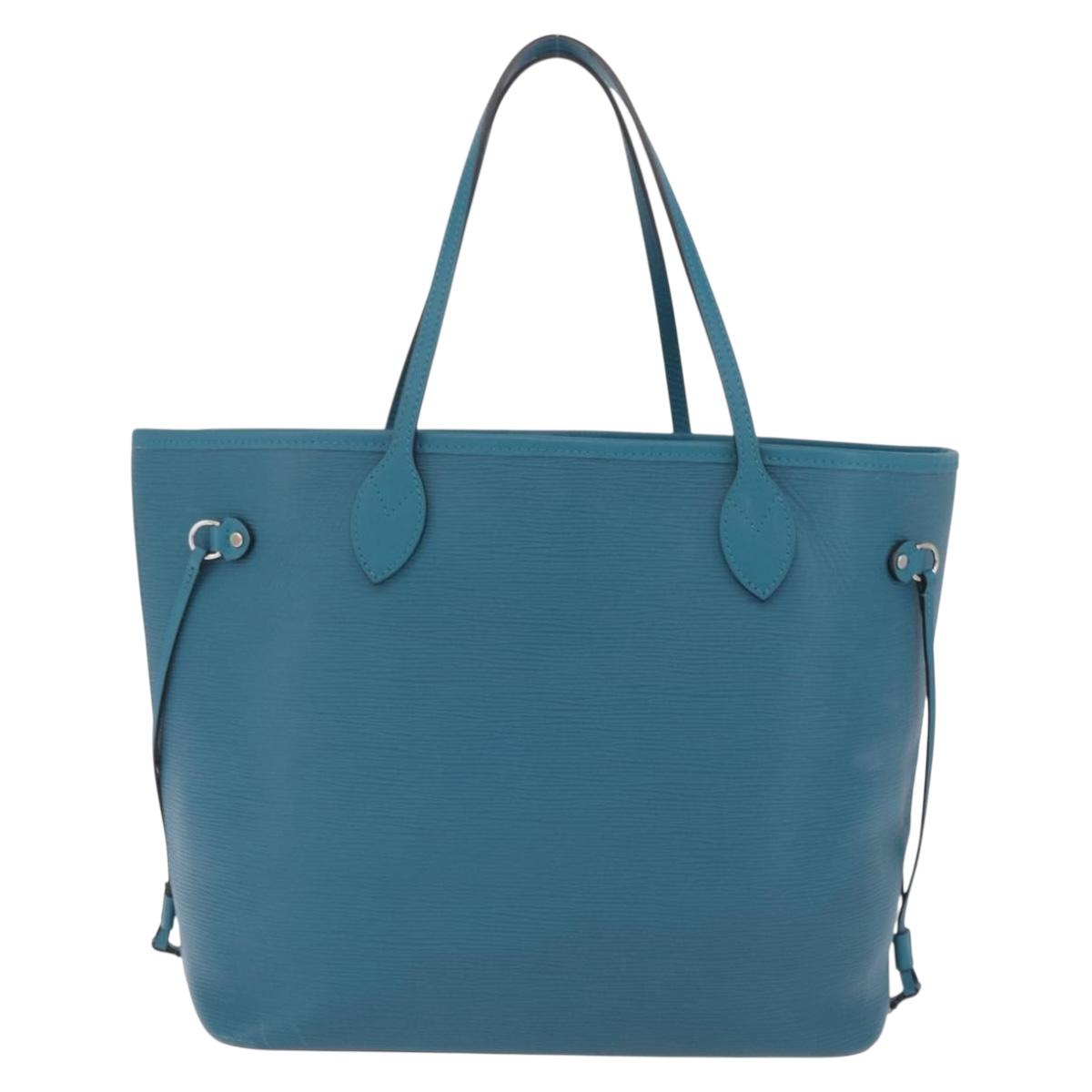 LOUIS VUITTON Epi Neverfull MM Tote Bag cyan M40930 LV Auth 209742V