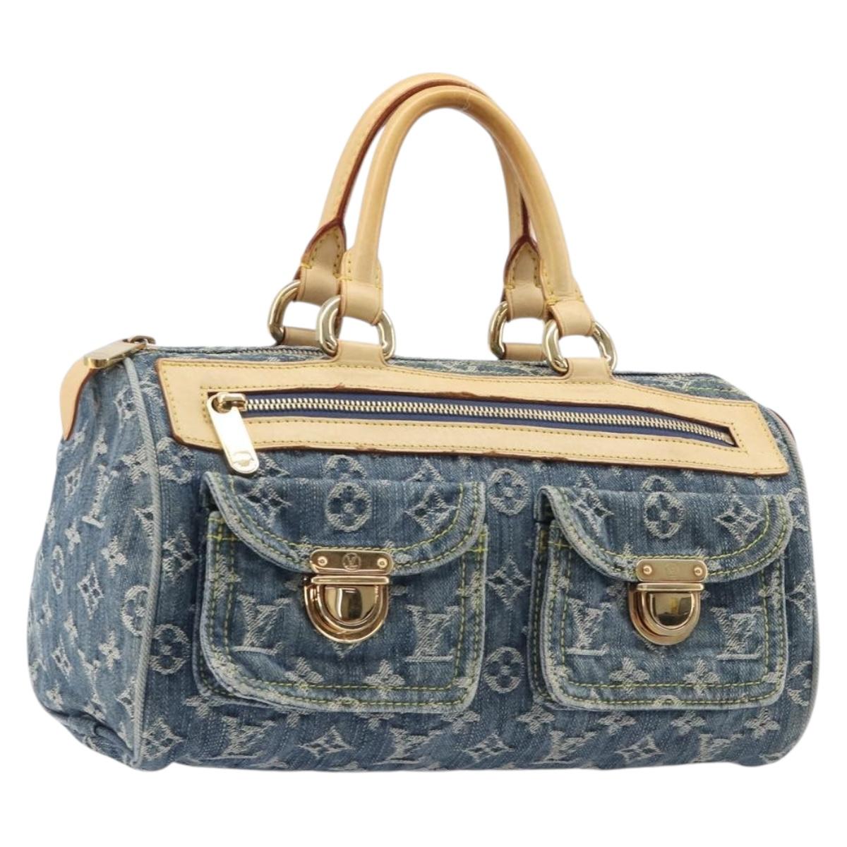 LOUIS VUITTON Monogram Denim Neo Speedy Hand Bag Blue M95019 LV Auth 209750A