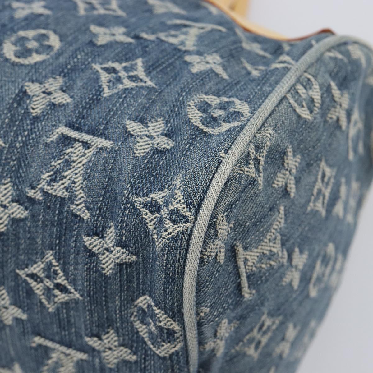 LOUIS VUITTON Monogram Denim Neo Speedy Hand Bag Blue M95019 LV Auth 209750A