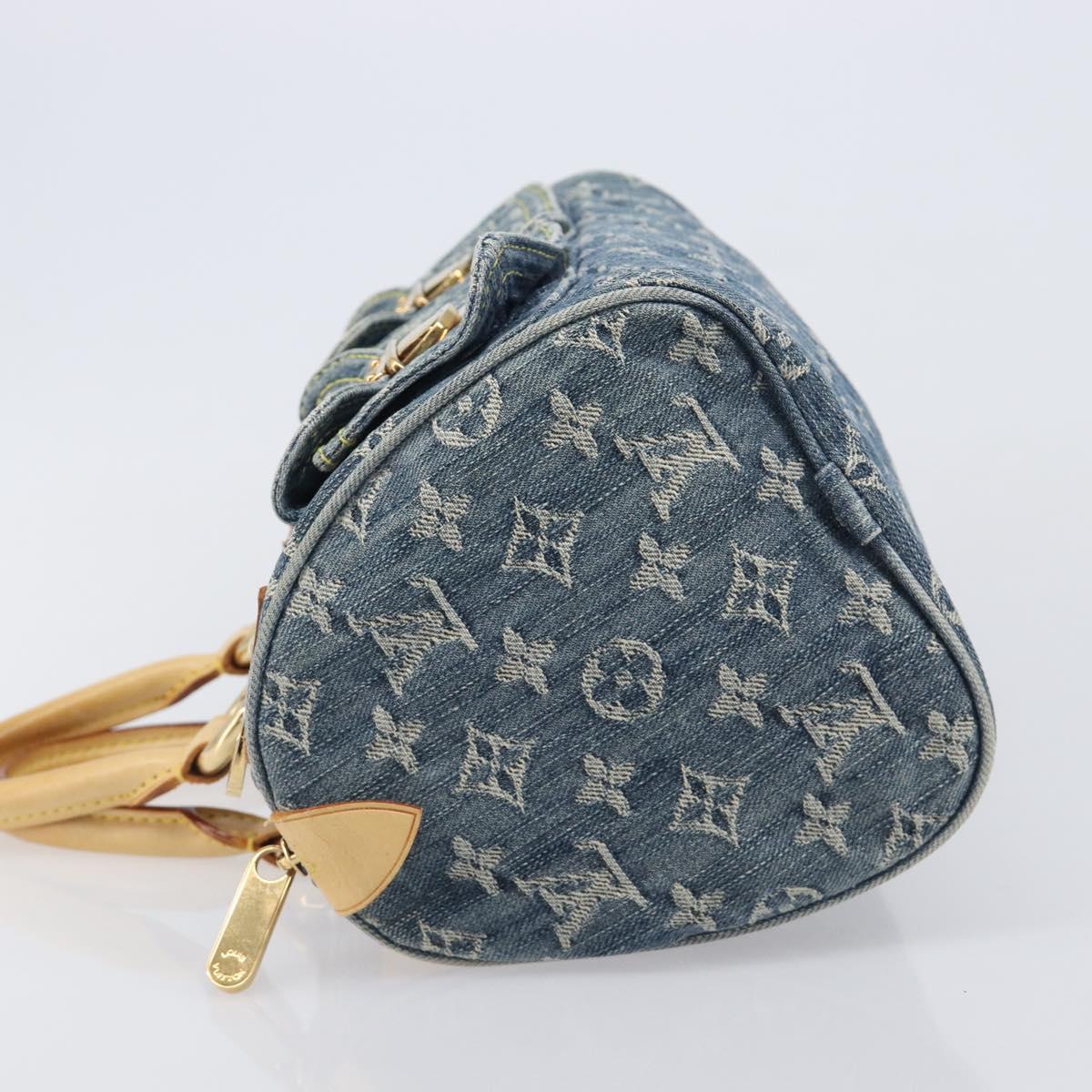 LOUIS VUITTON Monogram Denim Neo Speedy Hand Bag Blue M95019 LV Auth 209750A