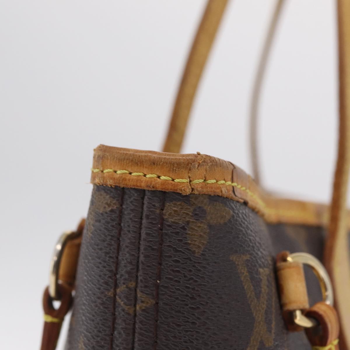 LOUIS VUITTON Monogram Neverfull PM Tote Bag M40155 LV Auth 209755