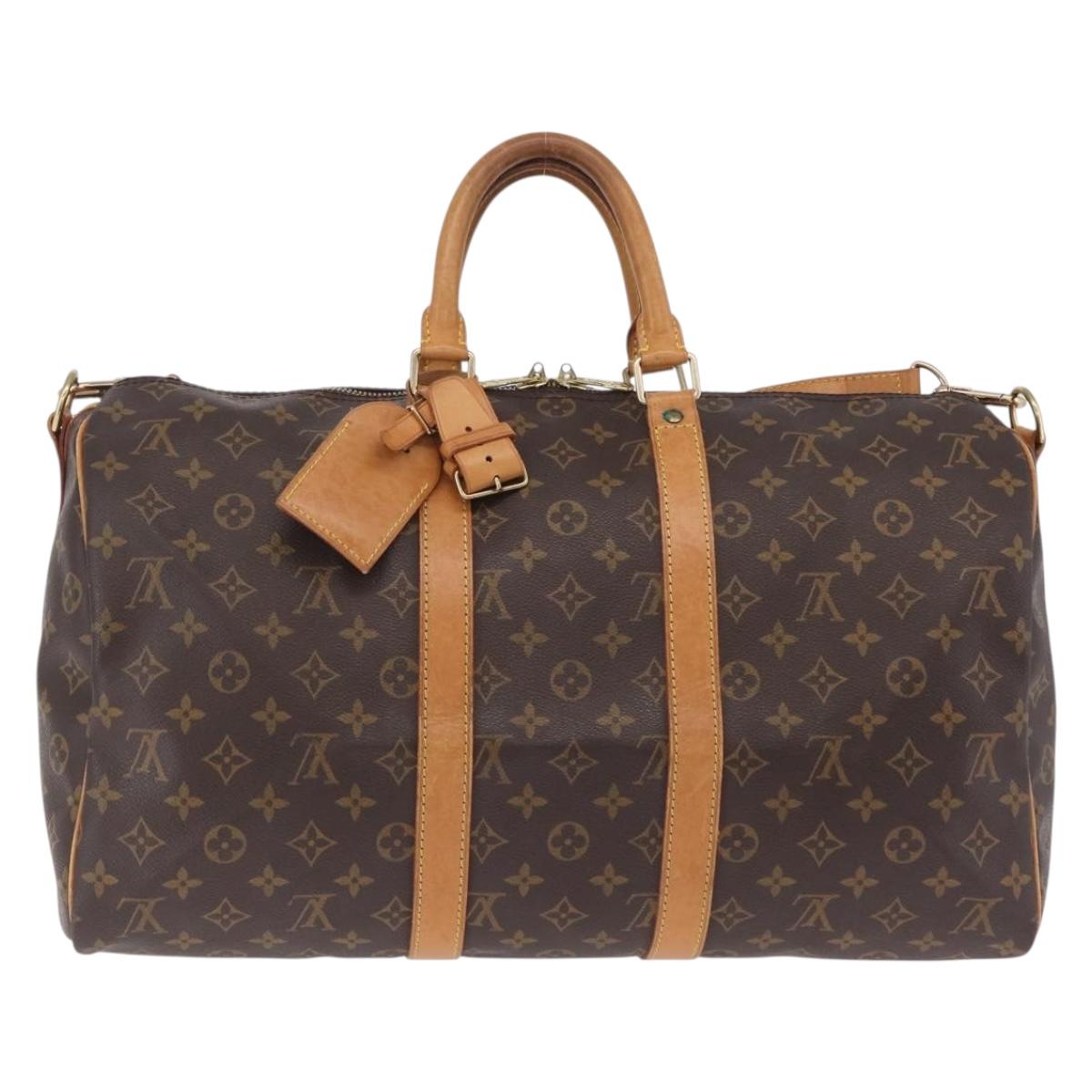 LOUIS VUITTON Monogram Keepall Bandouliere 45 Boston Bag M41418 LV Auth 209759A