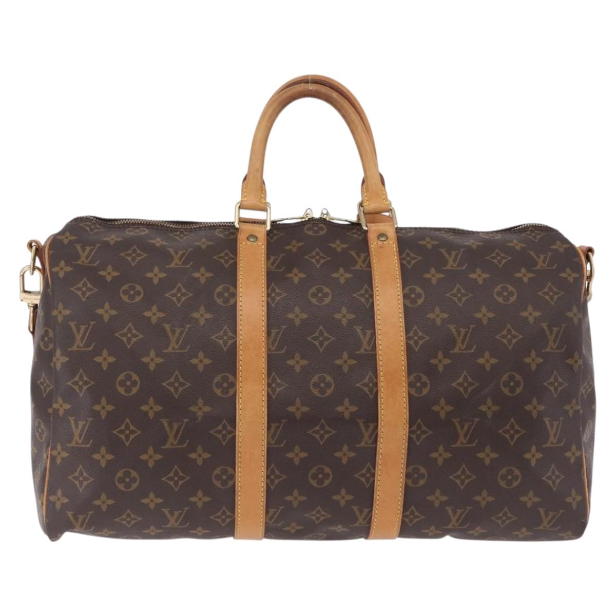 LOUIS VUITTON Monogram Keepall Bandouliere 45 Boston Bag M41418 LV Auth 209759A