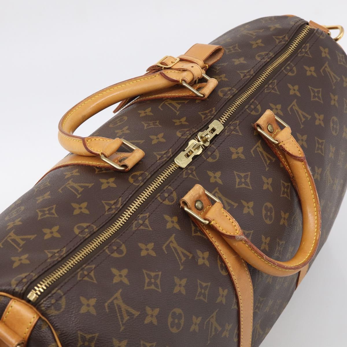 LOUIS VUITTON Monogram Keepall Bandouliere 50 Boston Bag M41416 LV Auth 209760A