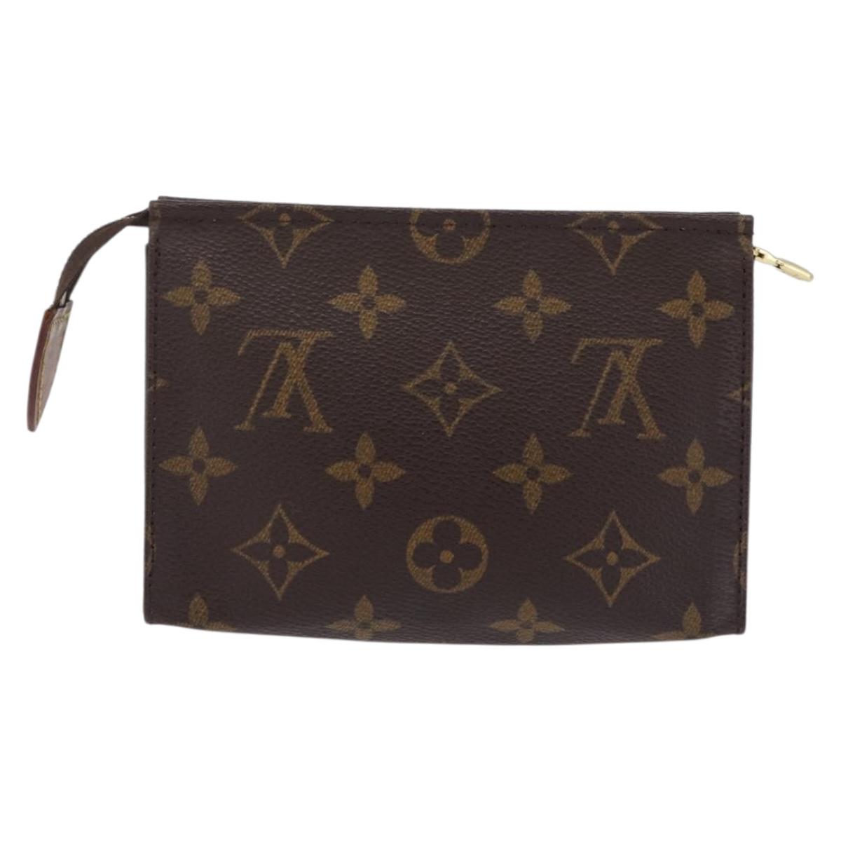 LOUIS VUITTON Monogram Poche Toilette 15 Pouch M47546 LV Auth 209772A