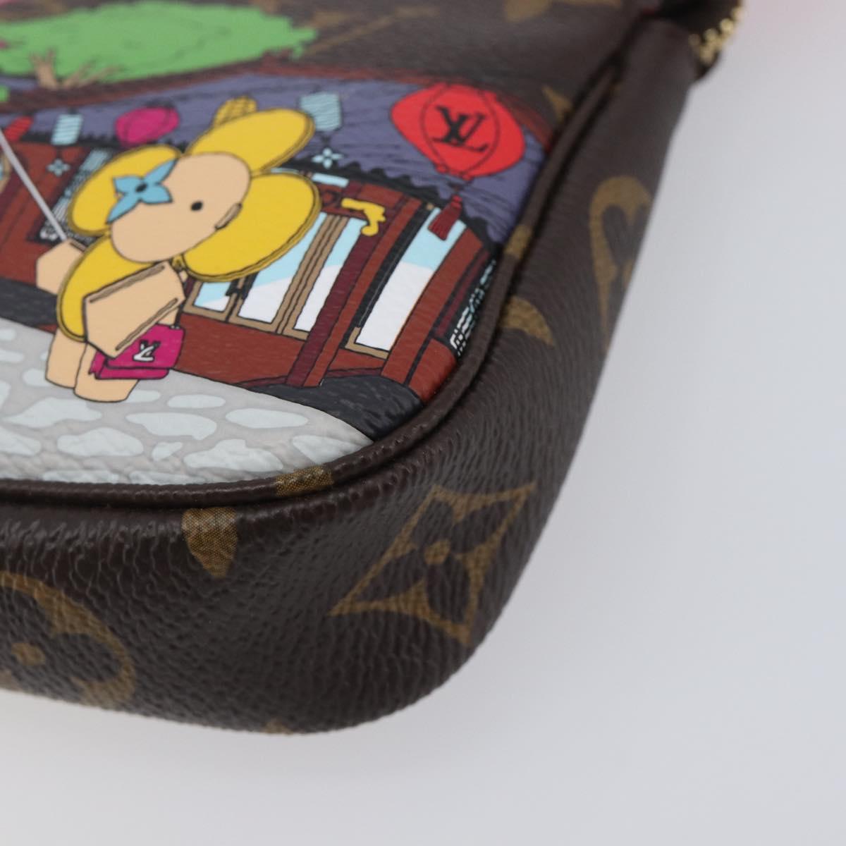 LOUIS VUITTON Monogram Vivienne Mini Pochette Accessoires Pouch LV Auth 209773M
